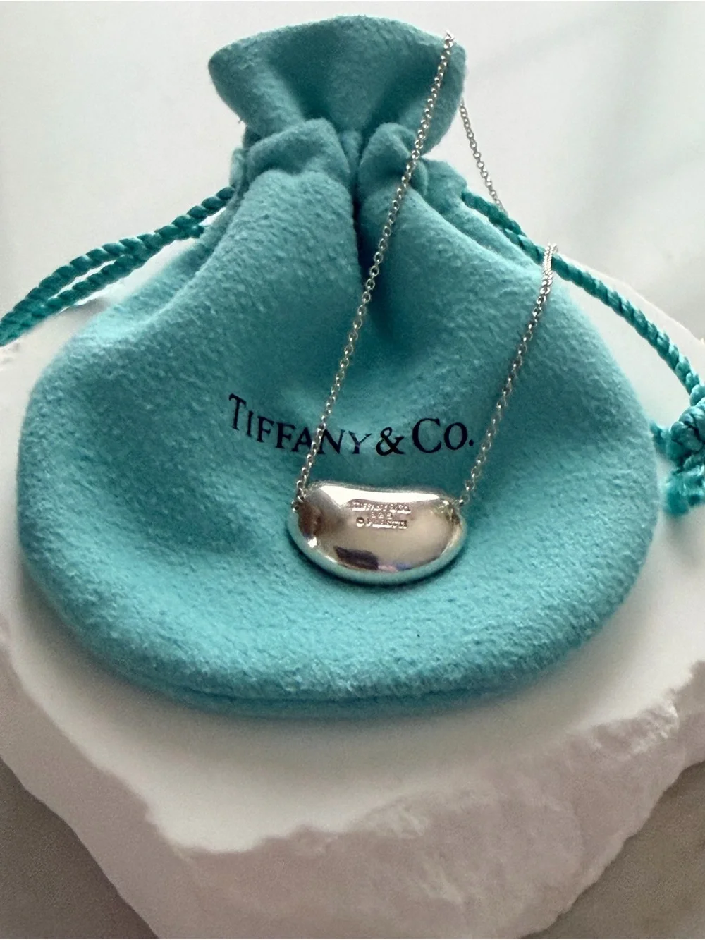 🩵Tiffany & Co. Elsa Peretti 18mm Large Bean Necklace
